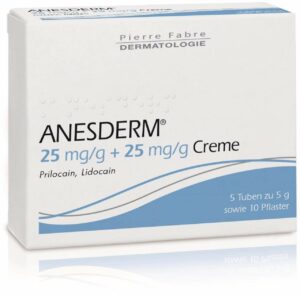 Anesderm 5 X 5 G Creme Plus 10 Pflaster