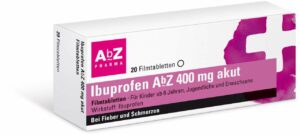 Ibuprofen AbZ 400 mg akut 20 Filmtabletten