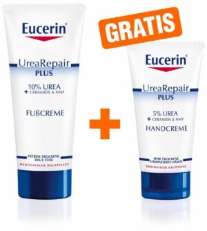 Eucerin UreaRepair Plus Fußcreme 10% 100 ml + gratis UreaRepair Plus Handcreme 30 ml