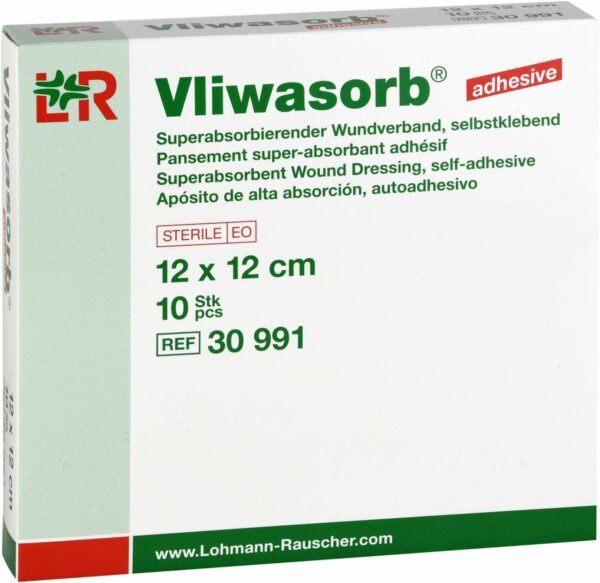 Vliwasorb Adhesive 12x12cm Steril Skl. Superabso