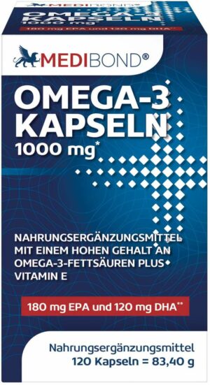 Omega 3 Kapseln 1000 mg Medibond 120 Kapseln