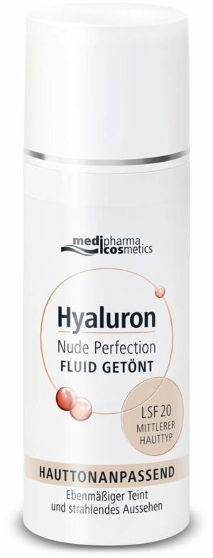 Hyaluron Nude Perfection Fluid getönt mittlerer Hauttyp LSF20 50 ml