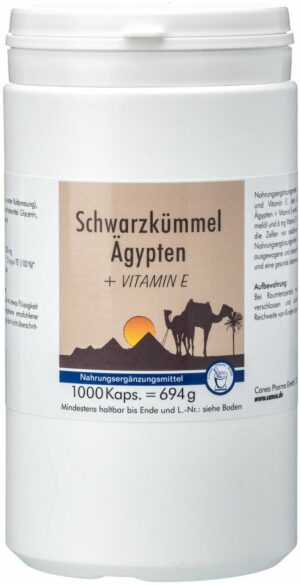 Schwarzkümmel Ägypten Plus Vitamin E 1000 Kapseln