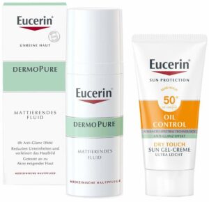 Eucerin DermoPure 50 ml mattierendes Fluid + gratis Sun Gel-Creme 50+ 20 ml Gesicht