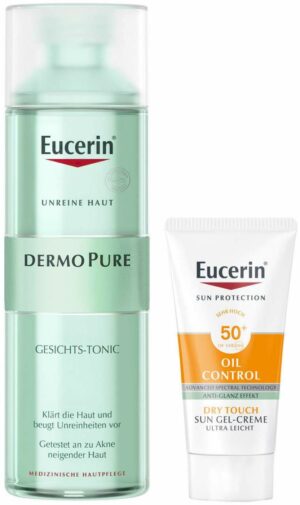 Eucerin DermoPure Gesichts-Tonic 200 ml Tonikum + gratis Sun Gel-Creme 50+ 20 ml Gesicht