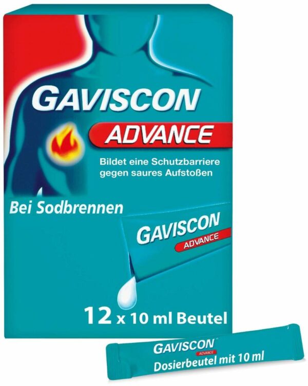 Gaviscon Advance Pfefferminz 12 x 10 ml Suspension