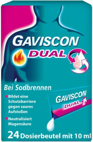 Gaviscon Dual 500 mg-213 mg-325 mg Suspension 24 x 10 ml