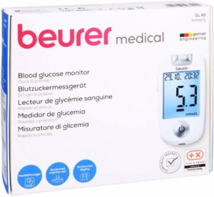 Beurer Gl40 1 Blutzuckermessgerät Mmol Pro L Codefrei