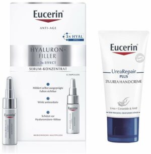 Eucerin Hyaluron Filler Serum Konzentrat 6 x 5 ml Ampullen + gratis UreaRepair Plus Handcreme 5% 30 ml