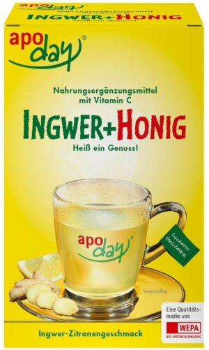 Apoday Ingwer + Honig + Vitamin C 10 X 10 G  Pulver