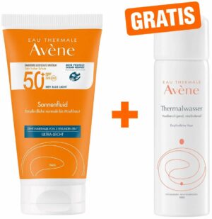 Avene Sonnenfluid SPF 50+ mit Duftstoffen 50 ml + gratis Avene Thermalwasser Spray 50 ml