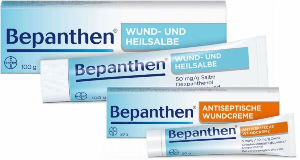 Bepanthen Wund und Heilsalbe 100 g + Antiseptische Wundcreme 20 g