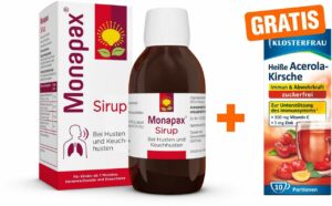 Monapax Sirup 250 ml + gratis heiße Acerola - Kirsche zfr. 10 Beutel