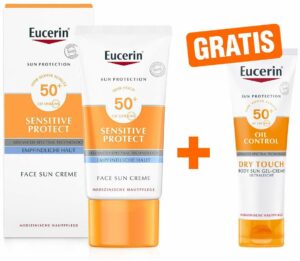 Eucerin Sun Sensitive Protect Face LSF 50+ + gratis Body LSF50 50 ml Gel-Creme