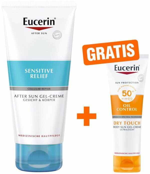 Eucerin Sun After Sun Gel Creme 200 ml + gratis Body LSF50 50 ml Gel-Creme
