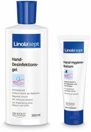 Linola sept Hand-Desinfektionsgel 300 ml + gratis Linola sept Hand-Hygiene-Balsam 10 ml