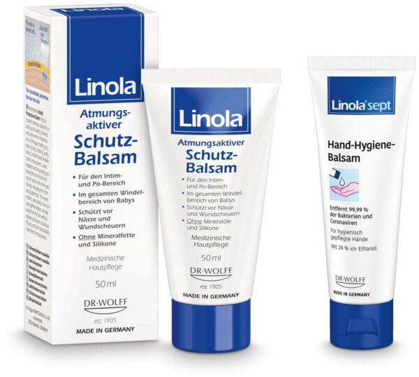 Linola Schutz-Balsam 50 ml + gratis Linola sept Hand-Hygiene-Balsam 10 ml