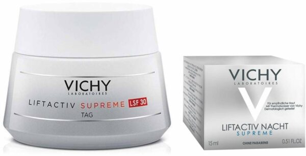 Vichy Liftactiv Supreme Tag LSF30 50 ml Creme + gratis Liftactiv Nacht mini Tiegel 15 ml