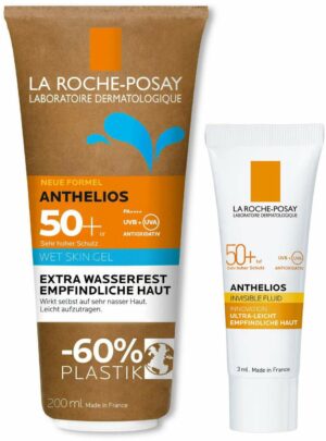 La Roche Posay Anthelios Wet Skin Gel LSF 50+ 200 ml + gratis UVMune 400 LSF 50+ 3 ml Fluid