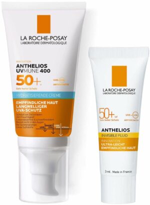 La Roche Posay Anthelios Hydratisierende Creme UVMune 400 LSF 50 + 50 ml + gratis UVMune 400 LSF 50+ 3 ml Fluid