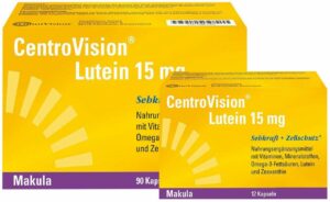 Centrovision Lutein 15 mg 90 Kapseln + gratis Centrovision Lutein 15 mg 12 Kapseln