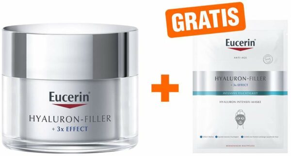 Eucerin Hyaluron Filler Tagespflege Trockene Haut 50 ml + gratis Hyaluron Filler Intensiv Maske