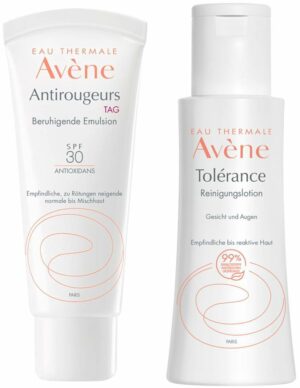 Avene Antirougeurs Tag Beruhigende Emulsion SPF30 40 ml + gratis Avene Tolerance Reinigungslotion 100 ml