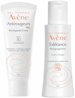 Avene Antirougeurs Tag Beruhigende Creme SPF 30 40 ml + gratis Avene Tolerance Reinigungslotion 100 ml