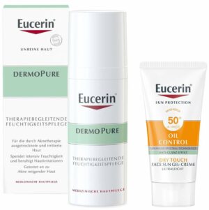 Eucerin DermoPure therapiebegleitende Feuchtigkeitscreme + gratis Sun Oil control Face 50+ 20 ml