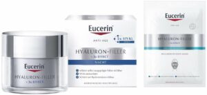 Eucerin Hyaluron Filler Nachtpflege 50 ml + gratis Eucerin Anti Age Hyaluron Filler Intensiv Maske 1 Stück