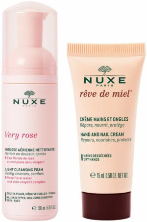 NUXE Very Rose Mizellen Reinigungsschaum 150 ml + gratis Hand- & Nagelcreme 15 ml