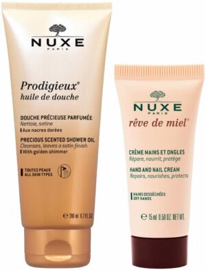 NUXE Prodigieux Classique Duschöl 200 ml + gratis Hand- & Nagelcreme 15 ml