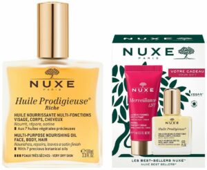 NUXE Huile Prodigieuse riche 100 ml + gratis Anti-Aging Set