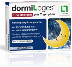 Dormiloges 3 mg Melatonin plus Tryptophan Tabletten 60 Stück