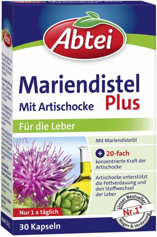 Abtei Mariendistel Plus mit Artischocke 30 Kapseln