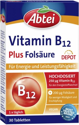 Abtei Vitamin B12 Plus 30 Tabletten