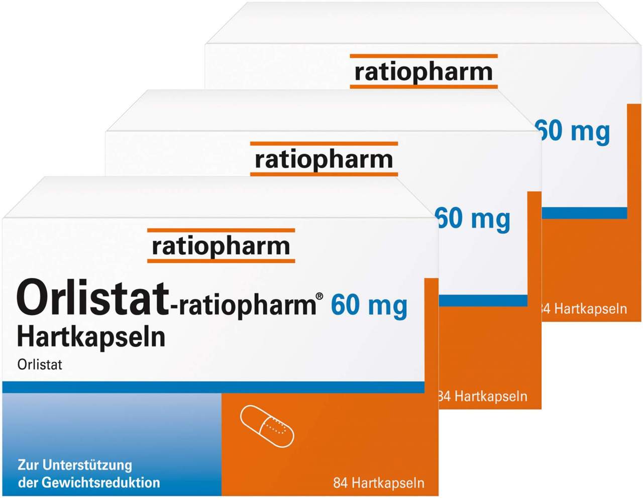 Orlistat ratiopharm 60 mg 3 x 84 Kapseln