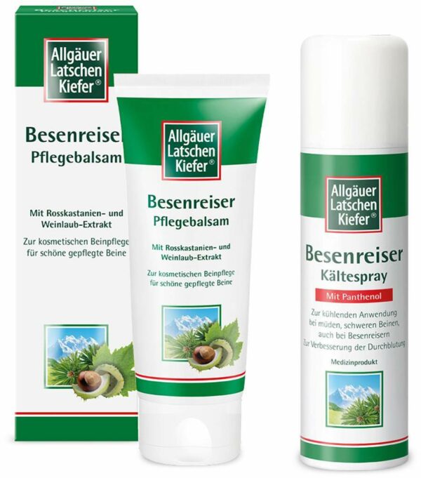 Allgäuer Latschenkiefer Besenreiser Pflegebalsam 75 ml + Kältespray 150 ml