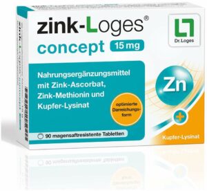Zink-Loges concept 15 mg 90 magensaftresistente Tabletten