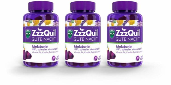 Wick ZzzQuil Gute Nacht 3 x 72 Weichgummis