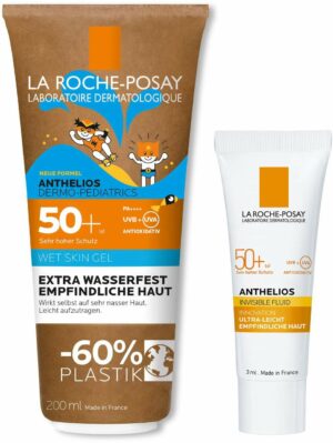La Roche Posay Anthelios Dermo-Kids Wet Skin Gel LSF 50+ 200 ml + gratis Invisible Fluid UVMune 400 LSF 50+ 3 ml