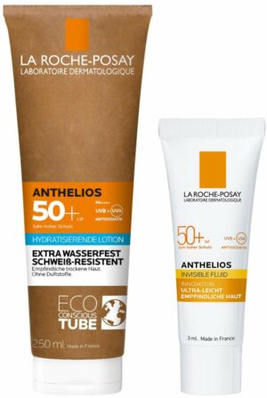 La Roche Posay Anthelios Milch LSF 50+ Papp-Tube 250 ml + gratis Invisible Fluid UVMune 400 LSF 50+ 3 ml