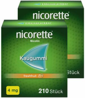 Nicorette 4 mg freshfruit Kaugummi 2 x 210 Stück