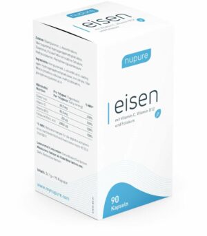 nupure Eisen plus Vitamin C + B12 + Folsäure 90 Kapseln