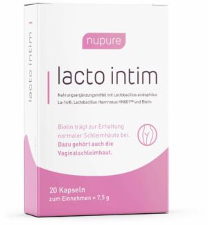 nupure Lacto Intim 20 magensaftresistente Kapseln