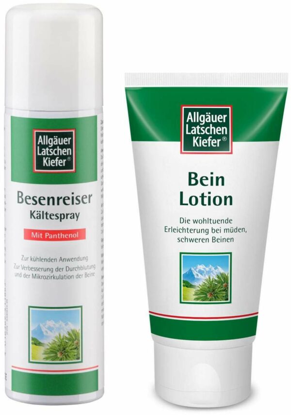 Allgäuer LATSCHENKIEFER Besenreiser Kältespray 75ml + gratis Beinlotion 50 ml