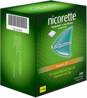 Nicorette 4 mg freshfruit Kaugummi 210 Stück