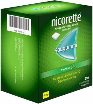 Nicorette 4 mg freshmint Kaugummi 210 Stück